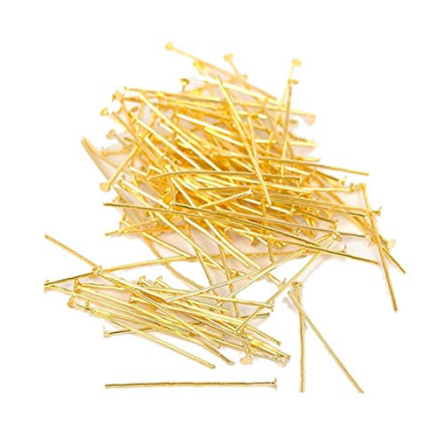 Lipfer 100 Pcs 20 Mm Golkte Augenstifte Multi -verwendung -kopfnadeln Ohrring -headpins Für Schmuckherstellung von Lipfer