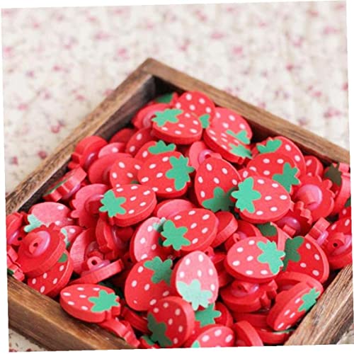 Lipfer 10pcs/los Süße Erdbeerknöpfe Handgefertigt von Lipfer