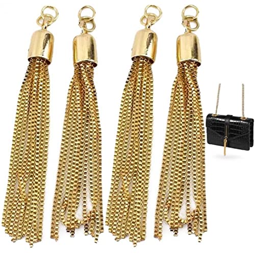 Lipfer Key Ring Quaste Tassel Set 4pcs Metall Quasten Anhänger Schnallen Für Schmuck, Die DIY Crafts Keychain Armbänder Bag -zubehör Machen von Lipfer