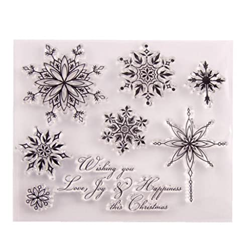 Lipfer Transparente Briefmarken Schneeflocken Weihnachtsflecken Klarstempel Stempel Silikon Scrapbooking Für Kartenherstellung Album Craft Decor von Lipfer