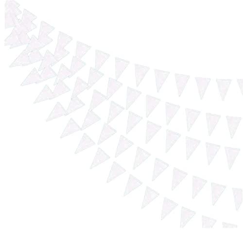 Weiße Dreieck Flaggen Banner Weißes Papier Wimpel Bunting Girlande Für Hochzeit Baby Braut Dusche Geburtstag Bachelorette Engagement Jubiläum Henne Party Dekorationen von Lipfer