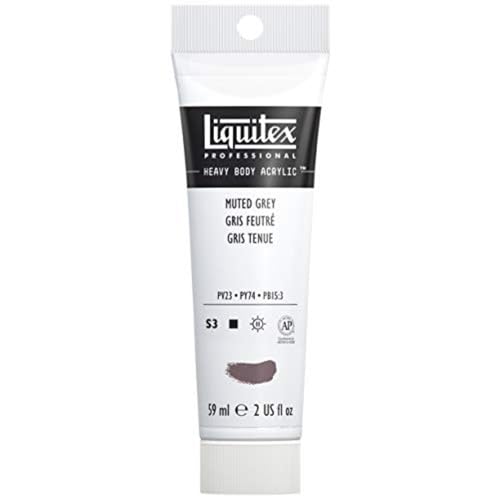 Liquitex 1040505 Professional Heavy Body Acrylfarbe in Künstlerqualität mit ausgezeichneter Lichtechtheit in buttriger Konsistenz, 59ml Tube - gedämpftes Grau von Liquitex