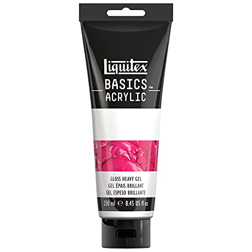 Liquitex 1041013 Basics Acrylfarbe Glänzendes Schweres Gelmedium für dicke, glänzende Impastos mit Acrylfarbe, behält Pinselstriche, als Kleber für Sand , Steine auf Leinwand - 250ml Tube von Liquitex