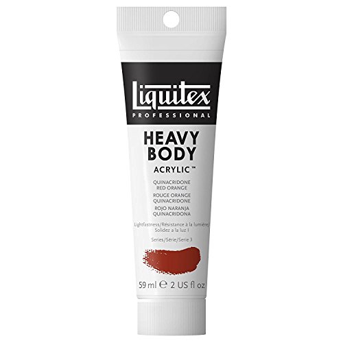 Liquitex 1045109 Professional Heavy Body Acrylfarbe in Künstlerqualität mit ausgezeichneter Lichtechtheit in buttriger Konsistenz, 59ml Tube - Quinacridone Rotorange von Liquitex