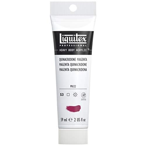 Liquitex 1045114 Professional Heavy Body Acrylfarbe in Künstlerqualität mit ausgezeichneter Lichtechtheit in buttriger Konsistenz, 59ml Tube - Quinacridone Magenta von Liquitex