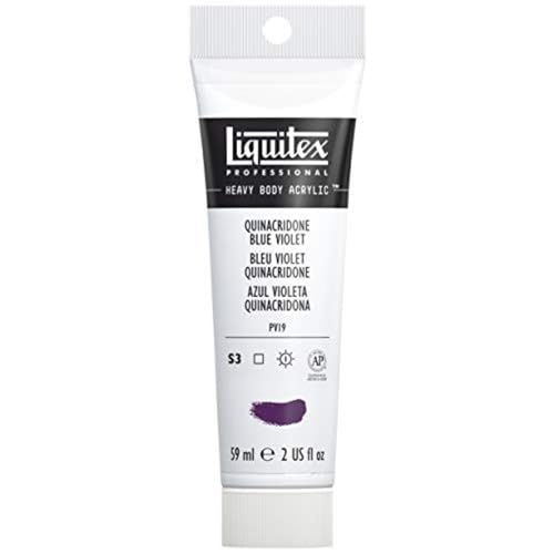 Liquitex 1045118 Professional Heavy Body Acrylfarbe in Künstlerqualität mit ausgezeichneter Lichtechtheit in buttriger Konsistenz, 59ml Tube - Quinacridone Blauviolett von Liquitex