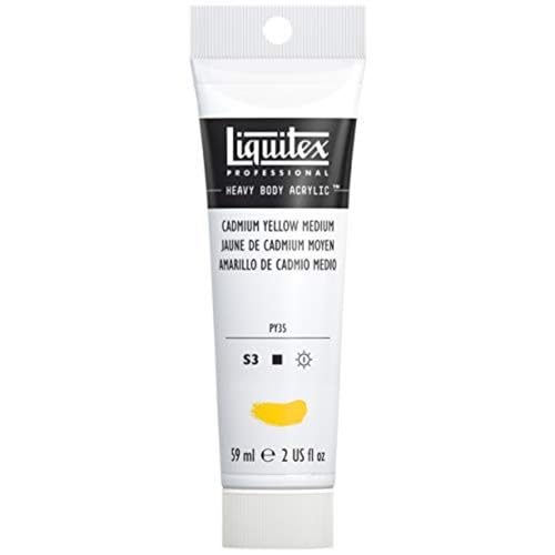 Liquitex 1045160 Professional Heavy Body Acrylfarbe in Künstlerqualität mit ausgezeichneter Lichtechtheit in buttriger Konsistenz, 59ml Tube - Kadmiumgelb hell von Liquitex