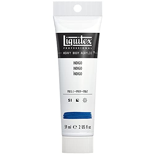 Liquitex 1045208 Professional Heavy Body Acrylfarbe in Künstlerqualität mit ausgezeichneter Lichtechtheit in buttriger Konsistenz, 59ml Tube - Indigo von Liquitex