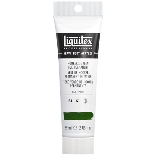 Liquitex 1045224 Professional Heavy Body Acrylfarbe in Künstlerqualität mit ausgezeichneter Lichtechtheit in buttriger Konsistenz, 59ml Tube - Hookers Grün permanent Imit. von Liquitex