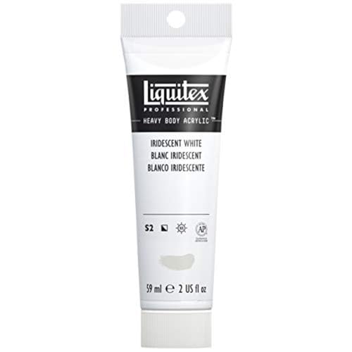 Liquitex 1045238 Professional Heavy Body Acrylfarbe in Künstlerqualität mit ausgezeichneter Lichtechtheit in buttriger Konsistenz, 59ml Tube - Irisierendes Weiss von Liquitex