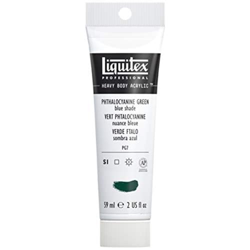 Liquitex 1045317 Professional Heavy Body Acrylfarbe in Künstlerqualität mit ausgezeichneter Lichtechtheit in buttriger Konsistenz, 59ml Tube - Phthalogrün (Blauton) von Liquitex