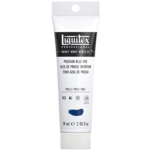 Liquitex 1045320 Professional Heavy Body Acrylfarbe in Künstlerqualität mit ausgezeichneter Lichtechtheit in buttriger Konsistenz, 59ml Tube - Preussischblau Imit. von Liquitex