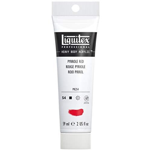 Liquitex 1045321 Professional Heavy Body Acrylfarbe in Künstlerqualität mit ausgezeichneter Lichtechtheit in buttriger Konsistenz, 59ml Tube - Pyrrolrot von Liquitex