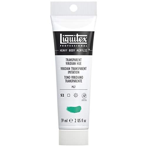 Liquitex 1045327 Professional Heavy Body Acrylfarbe in Künstlerqualität mit ausgezeichneter Lichtechtheit in buttriger Konsistenz, 59ml Tube - Viridian transparent Imit. von Liquitex