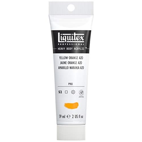 Liquitex 1045414 Professional Heavy Body Acrylfarbe in Künstlerqualität mit ausgezeichneter Lichtechtheit in buttriger Konsistenz, 59ml Tube - Gelborange Azo von Liquitex