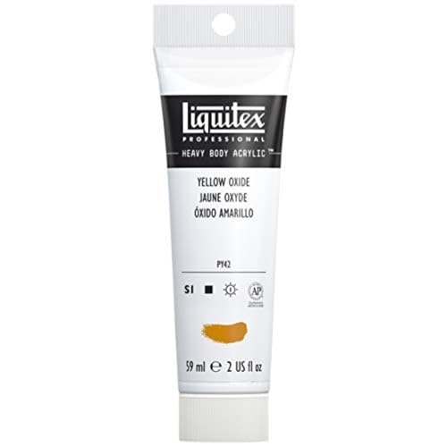 Liquitex 1045416 Professional Heavy Body Acrylfarbe in Künstlerqualität mit ausgezeichneter Lichtechtheit in buttriger Konsistenz, 59ml Tube - Oxidgelb von Liquitex