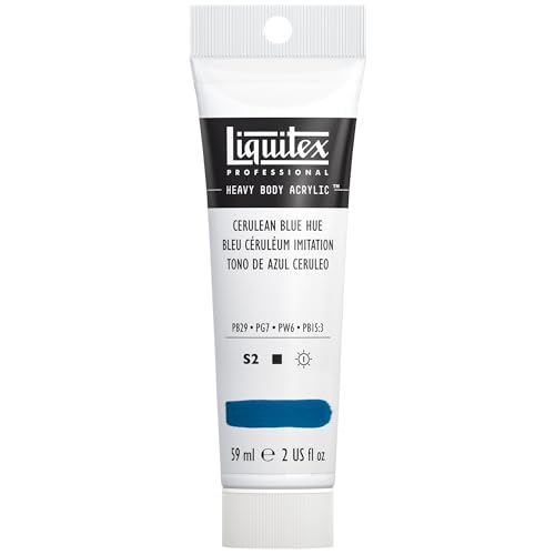 Liquitex 1045470 Professional Heavy Body Acrylfarbe in Künstlerqualität mit ausgezeichneter Lichtechtheit in buttriger Konsistenz, 59ml Tube - Cölinblau Imit. von Liquitex