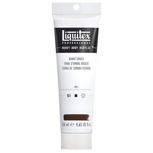 Liquitex 1047128 Professional Heavy Body Acrylfarbe in Künstlerqualität mit ausgezeichneter Lichtechtheit in buttriger Konsistenz, 138ml Tube - Umbra gebrannt von Liquitex