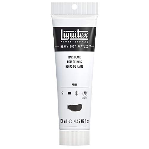 Liquitex 1047276 Professional Heavy Body Acrylfarbe in Künstlerqualität mit ausgezeichneter Lichtechtheit in buttriger Konsistenz, 138ml Tube - Marsschwarz von Liquitex