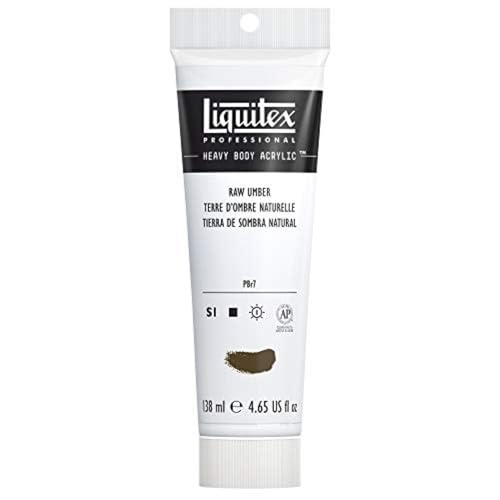 Liquitex 1047331 Professional Heavy Body Acrylfarbe in Künstlerqualität mit ausgezeichneter Lichtechtheit in buttriger Konsistenz, 138ml Tube - Umbra natur von Liquitex