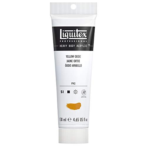 Liquitex 1047416 Professional Heavy Body Acrylfarbe in Künstlerqualität mit ausgezeichneter Lichtechtheit in buttriger Konsistenz, 138ml Tube - Oxidgelb von Liquitex