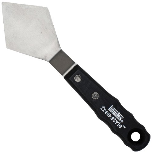 Liquitex 109906 Professional Malmesser mit einer gebürsteten rostfreien Metallklinge für Acrylfarben oder Ölfarben - Malmesser XXL Nr.06, Schwarz von Liquitex