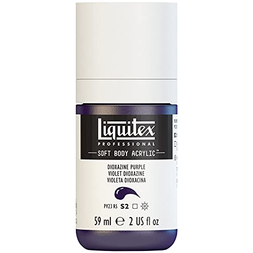 Liquitex 1959186 Professional Acrylfarbe Soft Body - Künstlerfarbe in cremiger deckender Konsistenz, hohe Pigmentierung, lichtecht & alterungsbeständig, 59ml Flasche - Dioxazinpurpur von Liquitex