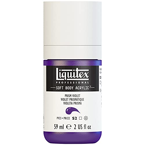 Liquitex 1959391 Professional Acrylfarbe Soft Body - Künstlerfarbe in cremiger deckender Konsistenz, hohe Pigmentierung, lichtecht & alterungsbeständig, 59ml Flasche - Prismaviolett von Liquitex