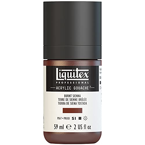 Liquitex 2059127 Professional Acryl Gouache - Siena Gebrannt , 59ml Flasche, matt - Acrylfarbe mit Gouache Eigenschaften, Hochdeckend, Wasserfest & Lichtecht von Liquitex