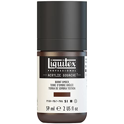 Liquitex 2059128 'Liquitex Professional Acrylic Gouache, Acrylfarbe mit Gouache Eigenschaften, Lichtecht, wasserfest, 59ml Dosier - Flasche - Umbra Gebrannt von Liquitex