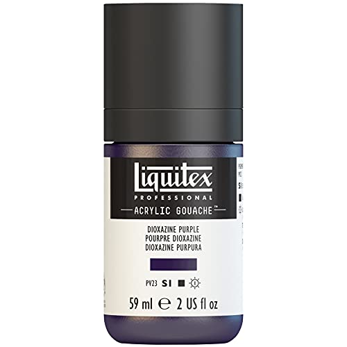 Liquitex 2059186 Professional Acryl Gouache - Dioxazinpurpur , 59ml Flasche, matt - Acrylfarbe mit Gouache Eigenschaften, Hochdeckend, Wasserfest & Lichtecht von Liquitex