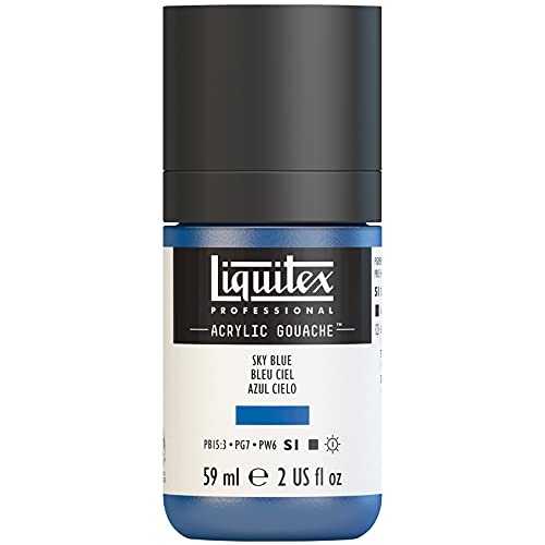 Liquitex 2059279 'Liquitex Professional Acrylic Gouache, Acrylfarbe mit Gouache Eigenschaften, Lichtecht, wasserfest, 59ml Dosier - Flasche - Himmelblau von Liquitex
