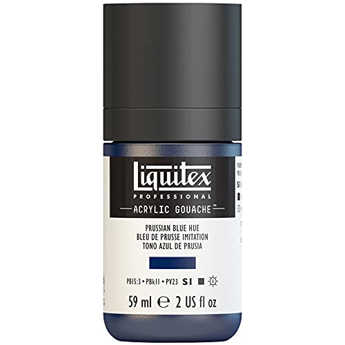 Liquitex 2059320 Professional Acryl Gouache - Preußischblau Imit. , 59ml Flasche, matt - Acrylfarbe mit Gouache Eigenschaften, Hochdeckend, Wasserfest & Lichtecht von Liquitex