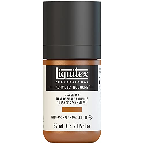 Liquitex 2059330 Professional Acryl Gouache - Siena Natur , 59ml Flasche, matt - Acrylfarbe mit Gouache Eigenschaften, Hochdeckend, Wasserfest & Lichtecht von Liquitex