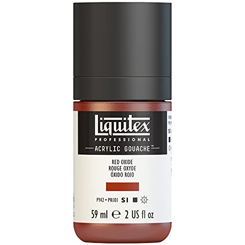 Liquitex 2059335 Professional Acryl Gouache - Oxidrot , 59ml Flasche, matt - Acrylfarbe mit Gouache Eigenschaften, Hochdeckend, Wasserfest & Lichtecht von Liquitex