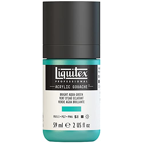 Liquitex 2059660 Professional Acryl Gouache - Aquagrün Leuchtend , 59ml Flasche, matt - Acrylfarbe mit Gouache Eigenschaften, Hochdeckend, Wasserfest & Lichtecht von Liquitex