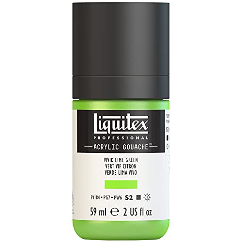 Liquitex 2059740 'Liquitex Professional Acrylic Gouache, Acrylfarbe mit Gouache Eigenschaften, Lichtecht, wasserfest, 59ml Dosier - Flasche - Limettengrün lebhaft von Liquitex