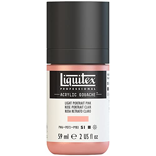 Liquitex 2059810 Professional Acryl Gouache - Rosa Hell , 59ml Flasche, matt - Acrylfarbe mit Gouache Eigenschaften, Hochdeckend, Wasserfest & Lichtecht von Liquitex