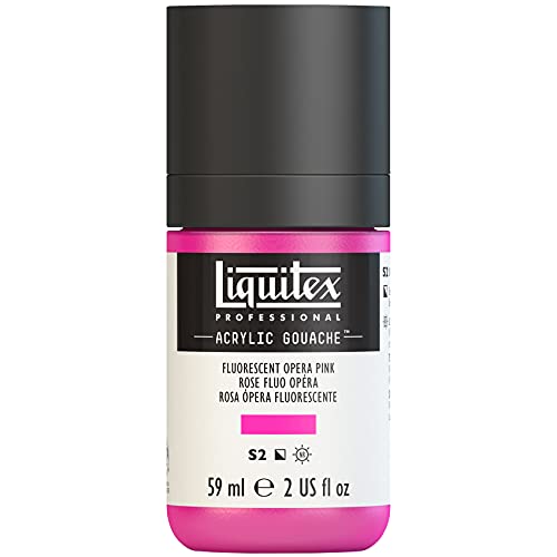 Liquitex 2059987 Professional Acryl Gouache - Rosa Fluo, 59ml Flasche, matt - Acrylfarbe mit Gouache Eigenschaften, Hochdeckend, Wasserfest & Lichtecht von Liquitex