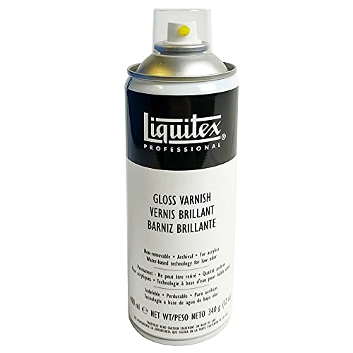 Liquitex 3950010 Professional Spray Paint - Acrylfarbe, Farbspray auf Wasserbasis, lichtecht, 400 ml - Firnis, glänzend von Liquitex