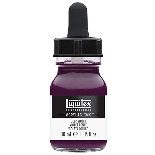 Liquitex 4260115 flüssige Professional Acrylfarben - Ink, Tusche, 30 ml, hochpigmentierte Airbrushfarbe, dunkelviolett von Liquitex