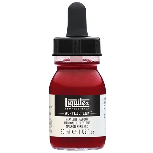 Liquitex 4260507 flüssige Professional Acrylfarben - Ink, Tusche, 30 ml, hochpigmentierte Airbrushfarbe, Perylen Maroon von Liquitex