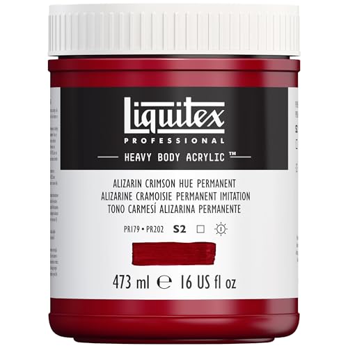 Liquitex 4412116 Professional Heavy Body Acrylfarbe in Künstlerqualität mit ausgezeichneter Lichtechtheit in buttriger Konsistenz, 473ml Topf - Karmesinrot Permanent Farbton Liquitex 4412116 Professional Heavy Body Acrylfarbe in Künstlerqualität mit ausgezeichneter Lichtechtheit in buttriger Konsistenz, 473ml Topf - Karmesinrot Permanent Farbton von Liquitex