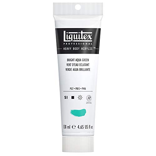 Liquitex 4417660 Professional Heavy Body Acrylfarbe in Künstlerqualität mit ausgezeichneter Lichtechtheit in buttriger Konsistenz, 138ml Tube - Aquagrün Leuchtend von Liquitex