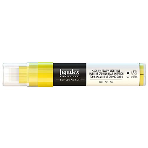 Liquitex 4610159 Professional Paint Marker, Acrylmarker mit hochpigmentierte Acrylfarbe auf Wasserbasis für den Innenbereich & Außenbereich, breite Spitze - Kadmiumgelb hell Farbton von Liquitex