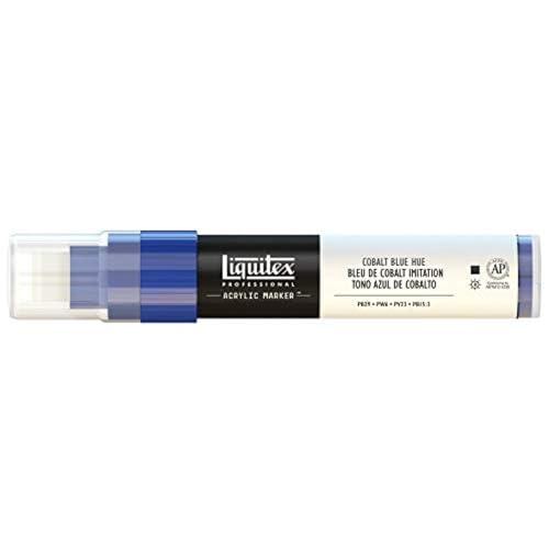 Liquitex 4610381 Professional Paint Marker, Acrylmarker mit hochpigmentierte Acrylfarbe auf Wasserbasis für den Innenbereich & Außenbereich, breite Spitze - Kobaltblau Farbton von Liquitex