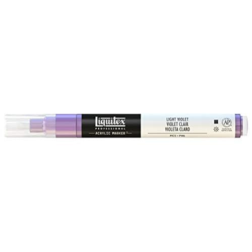 Liquitex 4620790 Professional Paint Marker, Acrylmarker mit hochpigmentierte Acrylfarbe auf Wasserbasis für den Innenbereich & Außenbereich, feine Spitze - Hellviolett von Liquitex