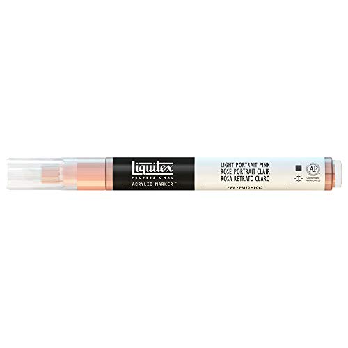 Liquitex 4620810 Professional Paint Marker, Acrylmarker mit hochpigmentierte Acrylfarbe auf Wasserbasis für den Innenbereich & Außenbereich, feine Spitze - Rosa Hell von Liquitex