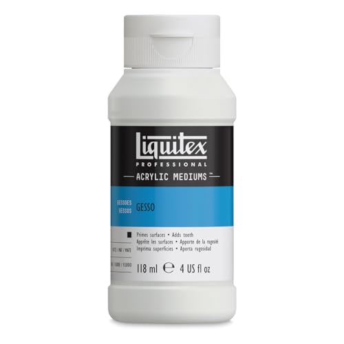 Liquitex 5304 Professional Gesso, Grundierung für Acrylfarben, licht und alterungsbeständiger Primer, gebrauchsfertig - 118ml Flasche, weiß von Liquitex