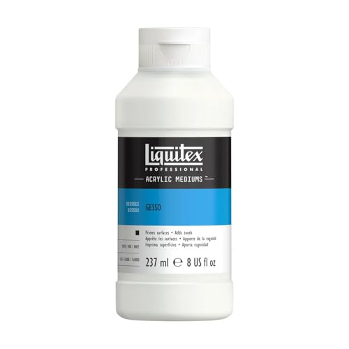 Liquitex 5308 Professional Gesso, Grundierung für Acrylfarben, licht und alterungsbeständiger Primer, gebrauchsfertig - 237ml Flasche, weiß von Liquitex